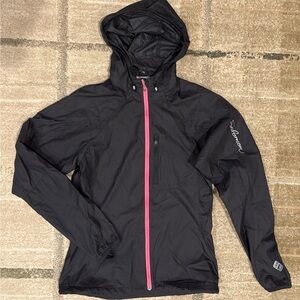 Salomon Jacket Womens Medium Black Clima Wind Windbreaker Full Zip Lightweight